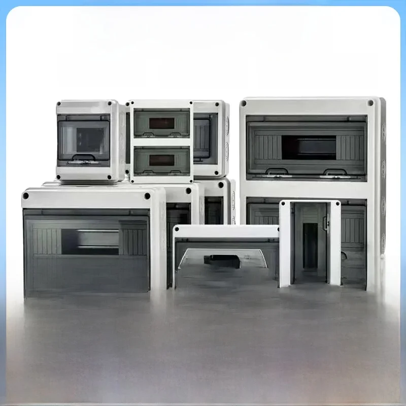 Boîte de Protection de Distribution de boîtier de disjoncteur IP65 Mcb, alimentation ABS, boîtier électronique sur Rail Din pour disjoncteur sur le mur