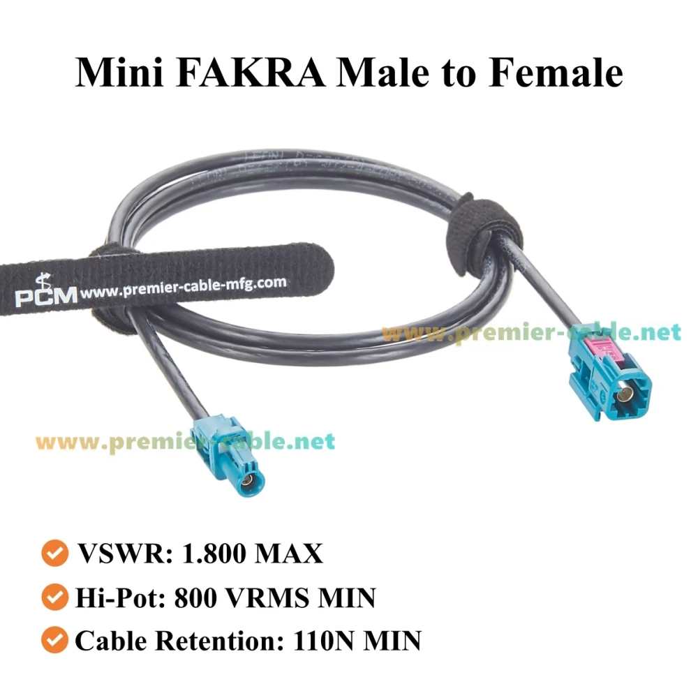 Rosenberger Mini FAKRA HFM Z-Code Stecker auf Buchse RF-Koaxialkabel AMS12A-1M4Z5-Z zu AMK16A-1M4Z5-Z Automotive GPS-Antennenkabel – Detail 4