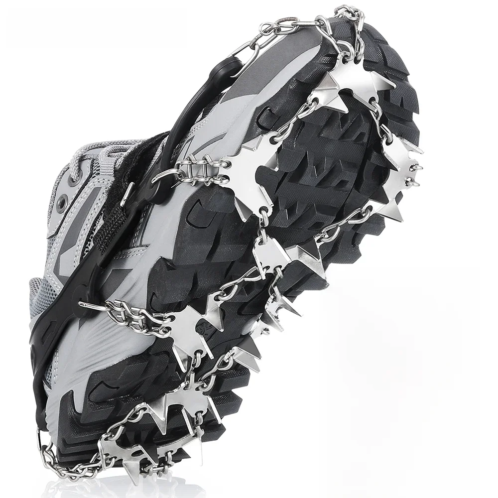 Tomshoo-32 Dents Ice Gripper Spike pour Chaussures, Antidérapant, Randonnée, Escalade, Snow Spikes, Crampons, Aleats, JOClaws Grips, Boots Cover
