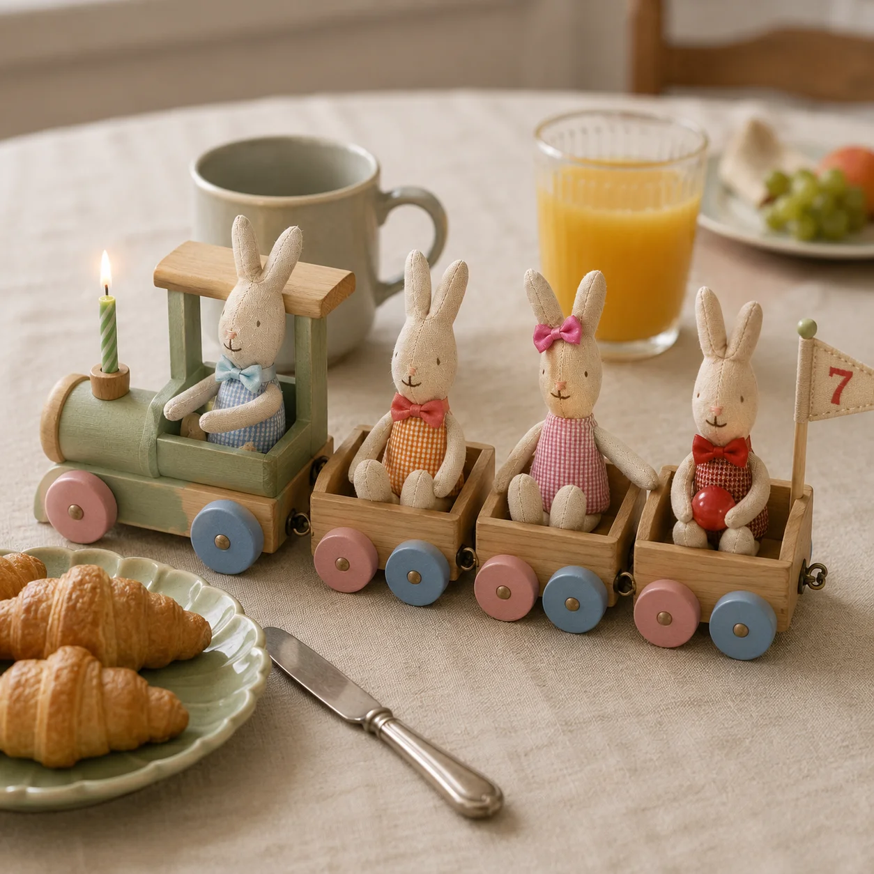 13cm Mini Weiches Polyester-Hasen-Plüschtier, Handgefertigtes Stofftier, Niedliches Spielzeug für Kinder, Ostergeschenk, Kinderzimmerdekoration