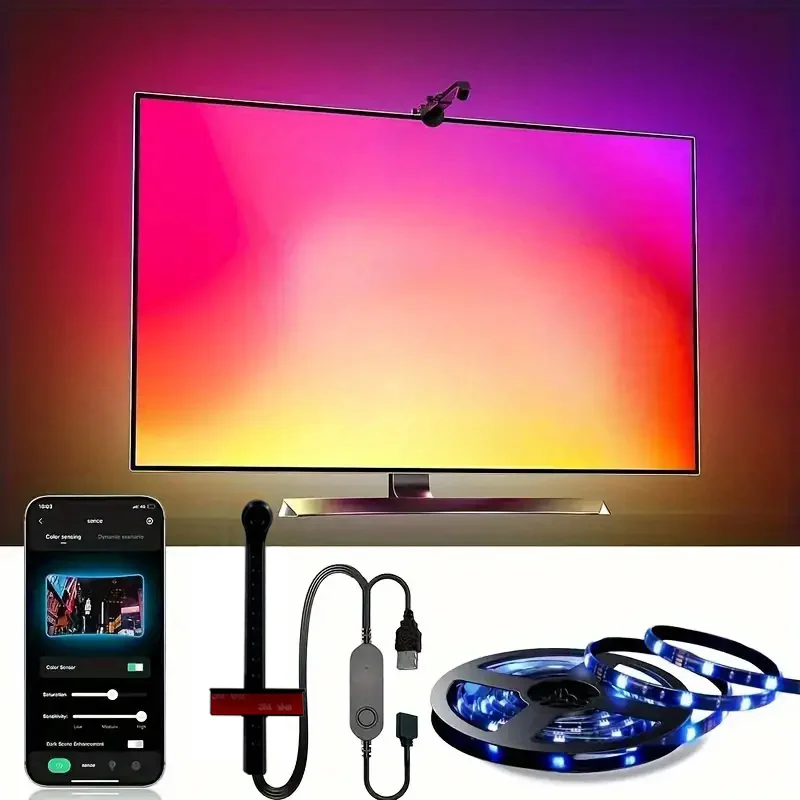 TV LED Backlight With Camera Ambient Strip Light Immersion Led Color Strip LED Light For 55-85 Inch Tv Lamp Tape Screen Backligh