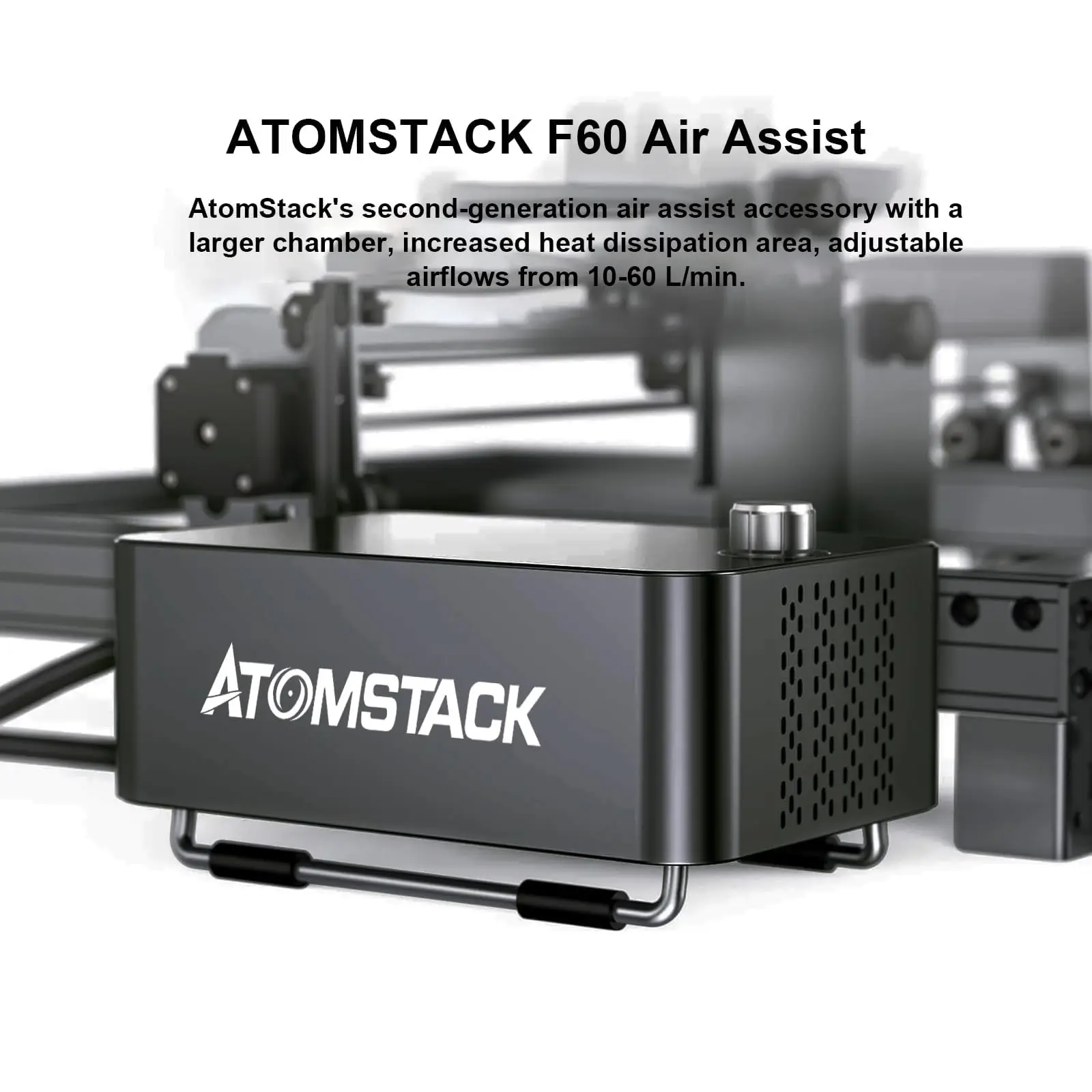 ATOMSTACK F60 Air Assist Set Kit Dual Pump 10-60 L/min Automatic Switching For Laser Engraving Machine A6 A12 X12 A24 X24 A70Pro