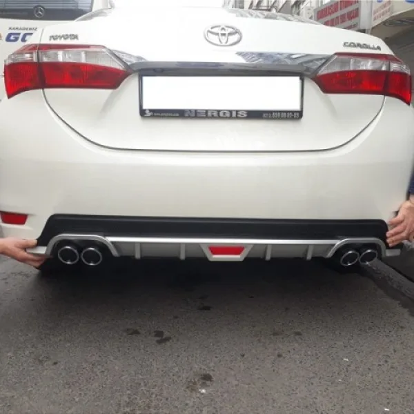 For Toyota Corolla Sedan Model Diffuser Fake Exhaust Car Accessory unıversal  modified Rear Bumper attachment Flexible Durabl