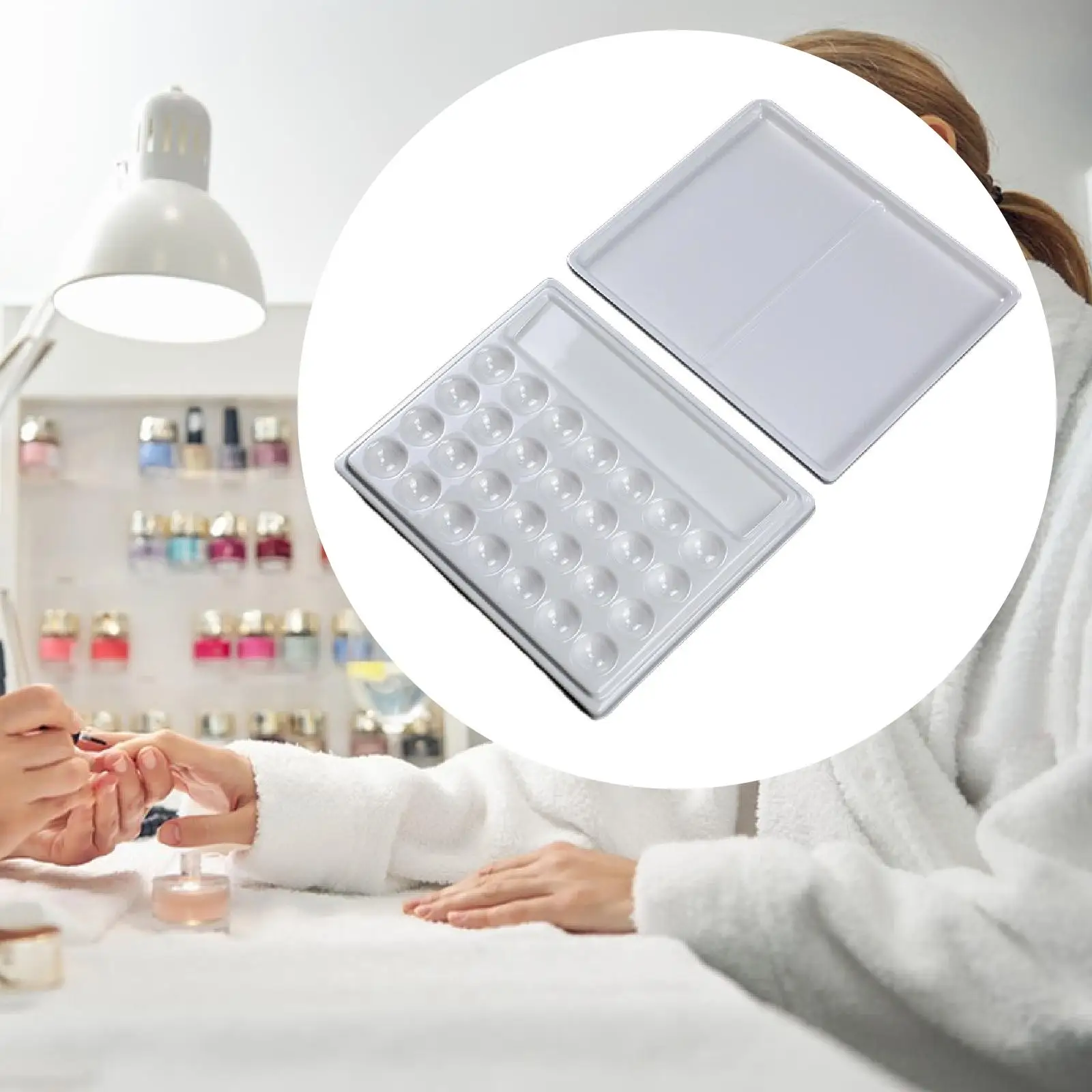 12- Ceramic  Paint  with Lid, Durable Rectangular Ceramic Painting