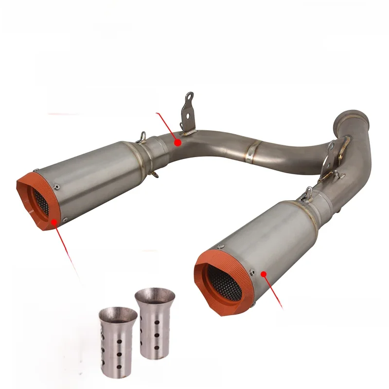 Slip On für ktm duke 790 890 ktm790 ktm890 Motorrad Doppel auspuff cnc Schall dämpfer 51mm db killer