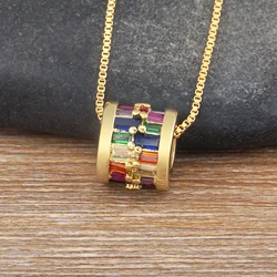 AIBEF Daily Wear Rhinestone Circle Round Pendant Necklace Fashionable Temperament Simple Versatile Jewelry Luxury Accessory Gift
