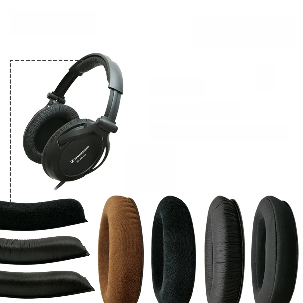 Wymienne nauszniki do słuchawek Sennheiser PC350 HD380 PC 350 HD 380 Pro Części skórzane nauszniki na słuchawki Pokrowiec na słuchawki — zdjęcie produktu 7