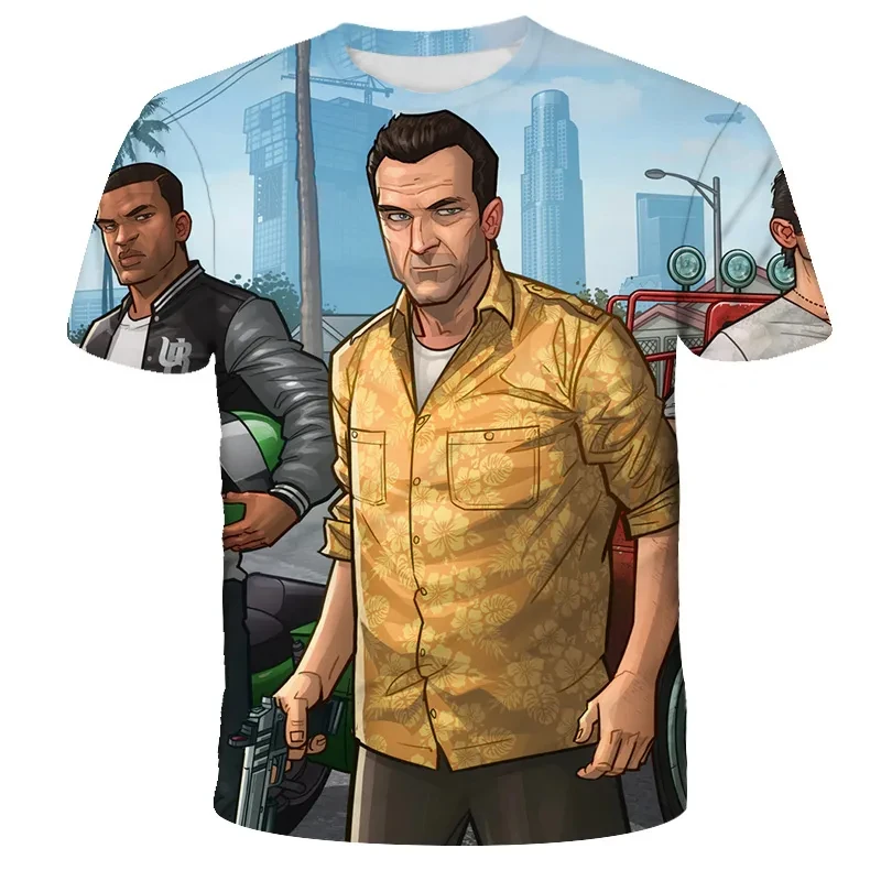 

Clothes For Teenagers 3d Printed Girls From 9 To 12 Years Kids Gta5 Game Tshirts For Boys Clothing 2023 Fashion Tops Tee T-Shirt