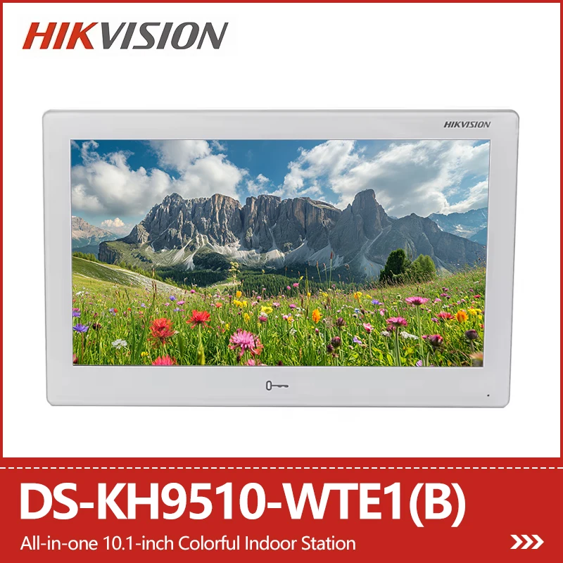 

Hikvision 10,1-дюймовый внутренний монитор POE IP-видеодомофон с сенсорным экраном Android Hik-Connect Indoor Station DS-KH9510-WTE1(B)