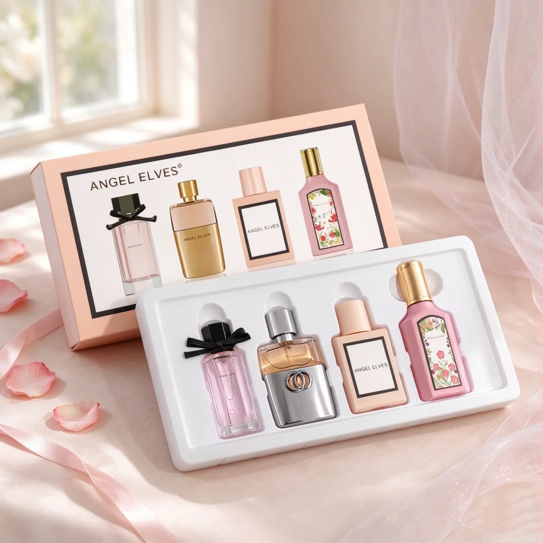 4Pcs ANGEL ELVES Lady Perfume Set Long Lasting Fragrance EDP Spray Floral Scent Women Perfume Gift Box For Birthday Wedding Gift 3