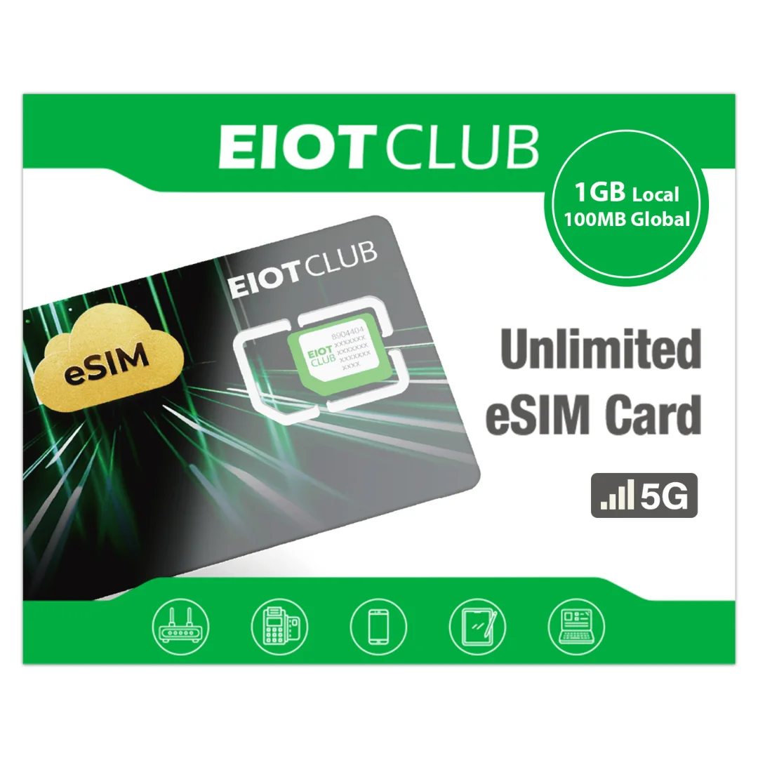 EIOTCLUB eSIM Card for Android & iOS – Unlimited eSIM Downloads, Ideal for Travel and Business, Your Perfect Second Phone Card