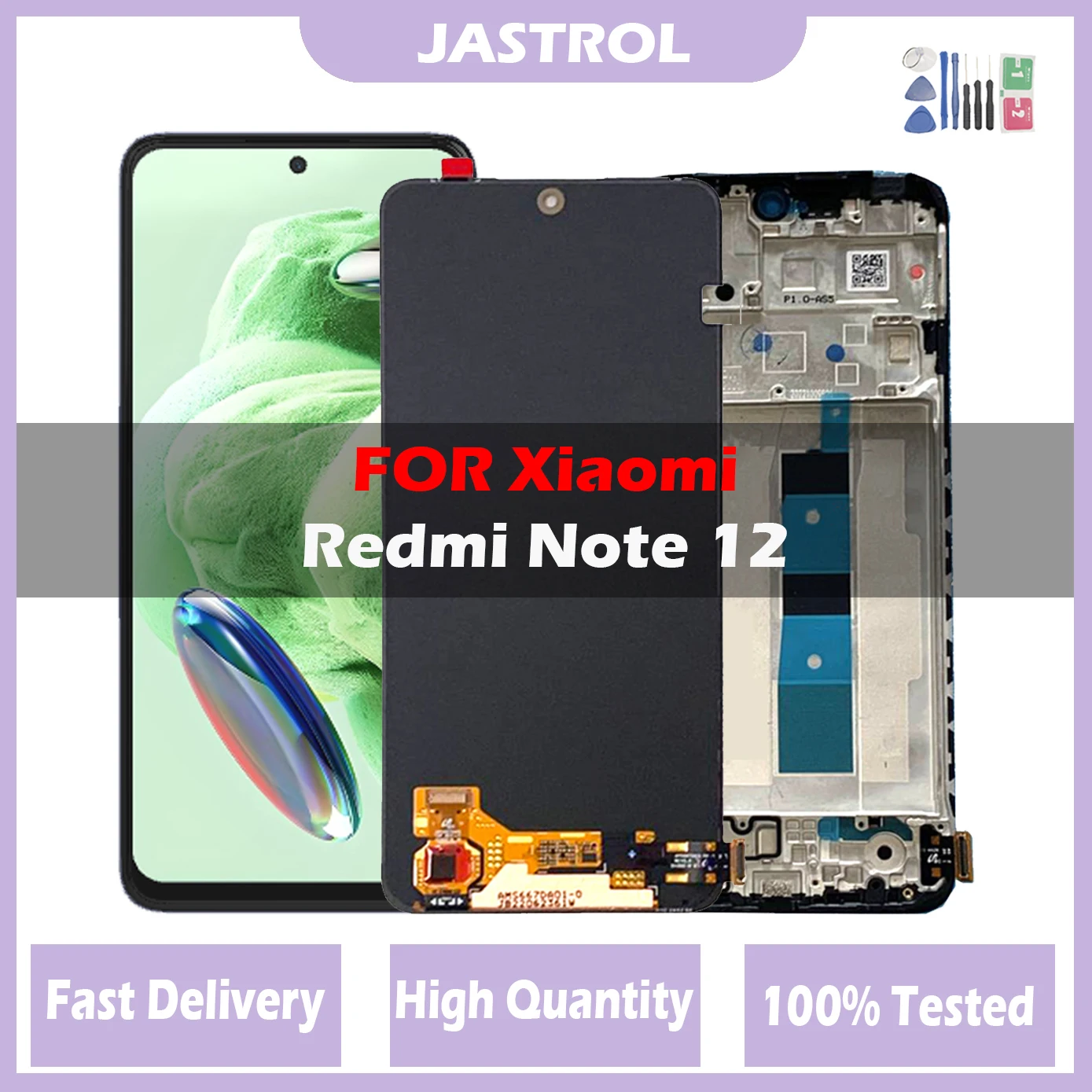 

Original Lcd For Xiaomi Redmi Note 12 4G Display Touch Screen Digitizer Panel Assembly For Redmi Note 12 5G 23021RAAEG 22111317I