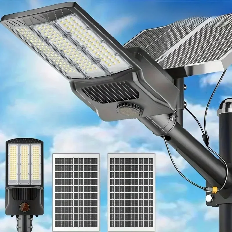 80000LM Solar Light With 2 Solar Panls Outdoor Solar Street Light With Motion Sensor Garden Wall Lamp Parking Solar Flood Light — 2