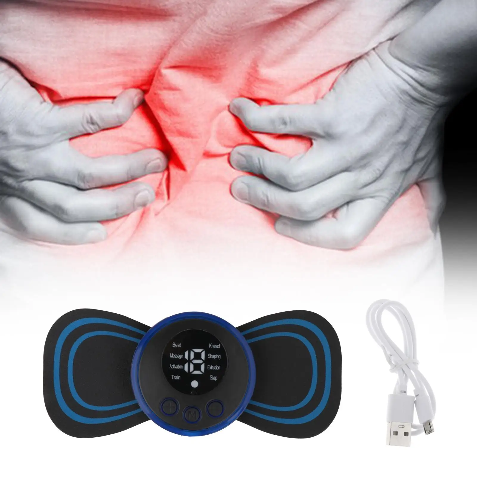 Adjustable Reusable Mini Electric Neck Massager Full Body Relaxation Cervical Back Relieve Fatigue Massage for Arm Shoulder Tool