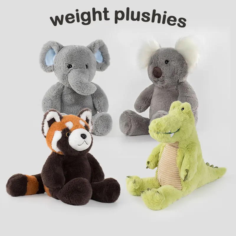 Weighted Plush Toy 6‑Pack Set Large Stuffed Panda Bear Sloth Red Panda Triceratops Koala Heavy Anxiety Calming Throw Pillow Home
