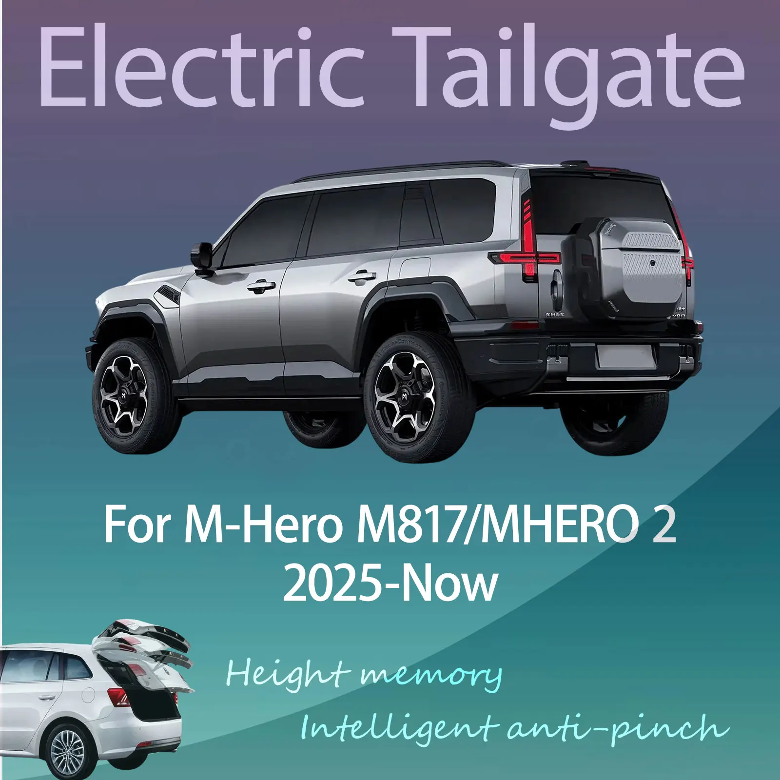 For M-Hero M817/MHERO 2 2025-Now Electric Modified Tailgate Intelligent Height Automatic Lifting Key-Controlled
