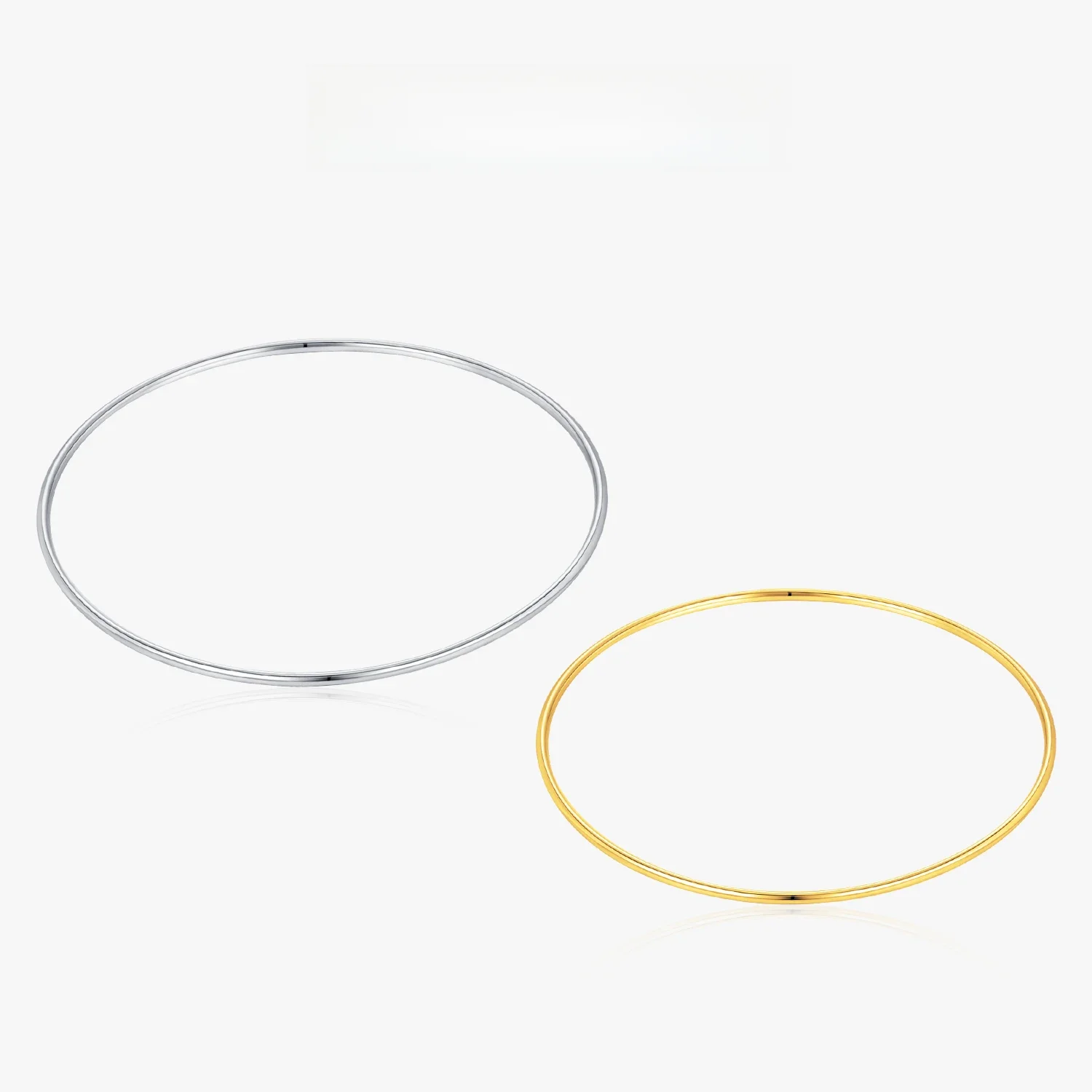 MODIAN Minimalistyczna bransoletka ze srebra próby 925, gładka, z możliwością układania w stosy, pozłacana platyną bransoletki dla kobiet Fine Jewelry — zdjęcie 2