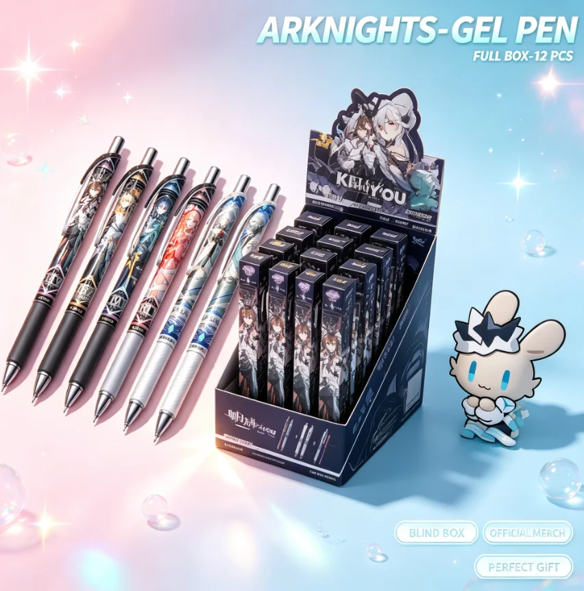 Official Kayou Arknights Elite Version Blind Box Press Gel Pen Anime Stationery 0.5mm Black Ink Signature Pen Holiday Gifts