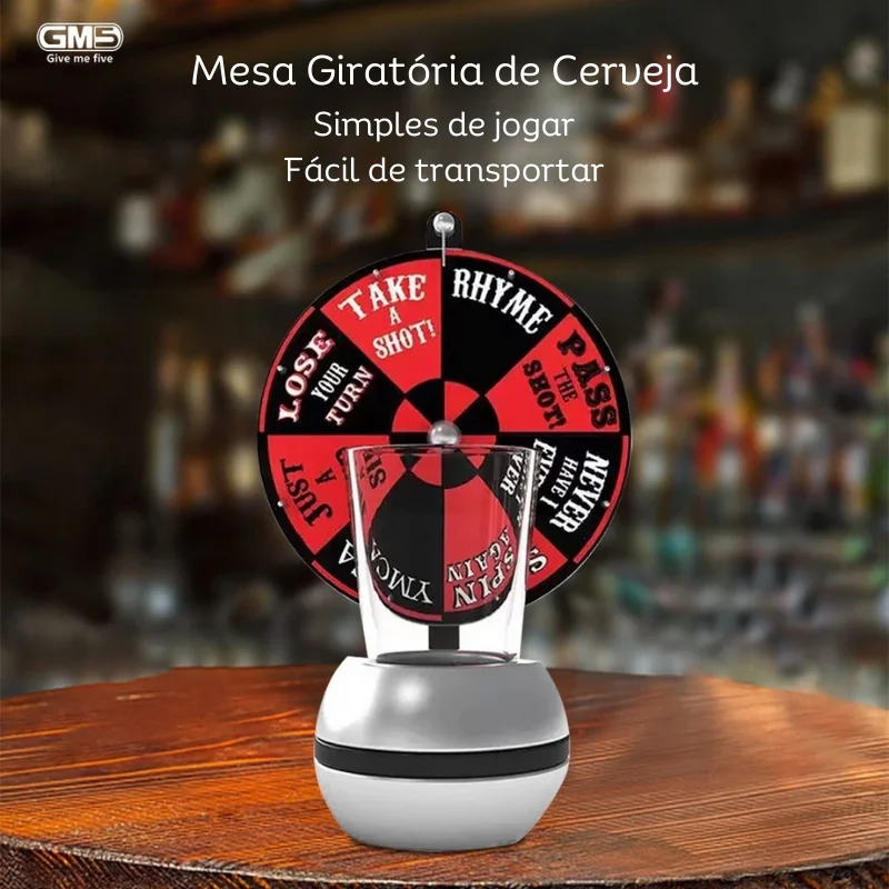 Jogo de Roleta c Bebida para Adultos Festas em Família e Amigos mais Criativas e Divertidas Jogo de Sorte Simples de Usar MZ GM5