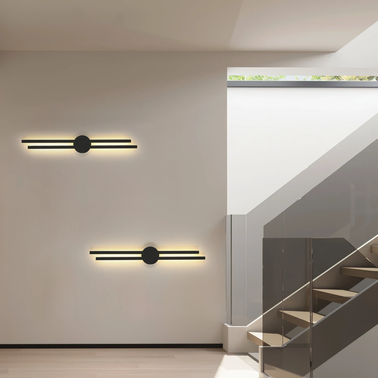 LED-Wandleuchten, modern, 24 W, Wandleuchte für den Innenbereich, schwarze Wandleuchte für Schlafzimmer, Spiegel, Wohnzimmer, Esszimmer, Treppe 3000 K – Detail 12