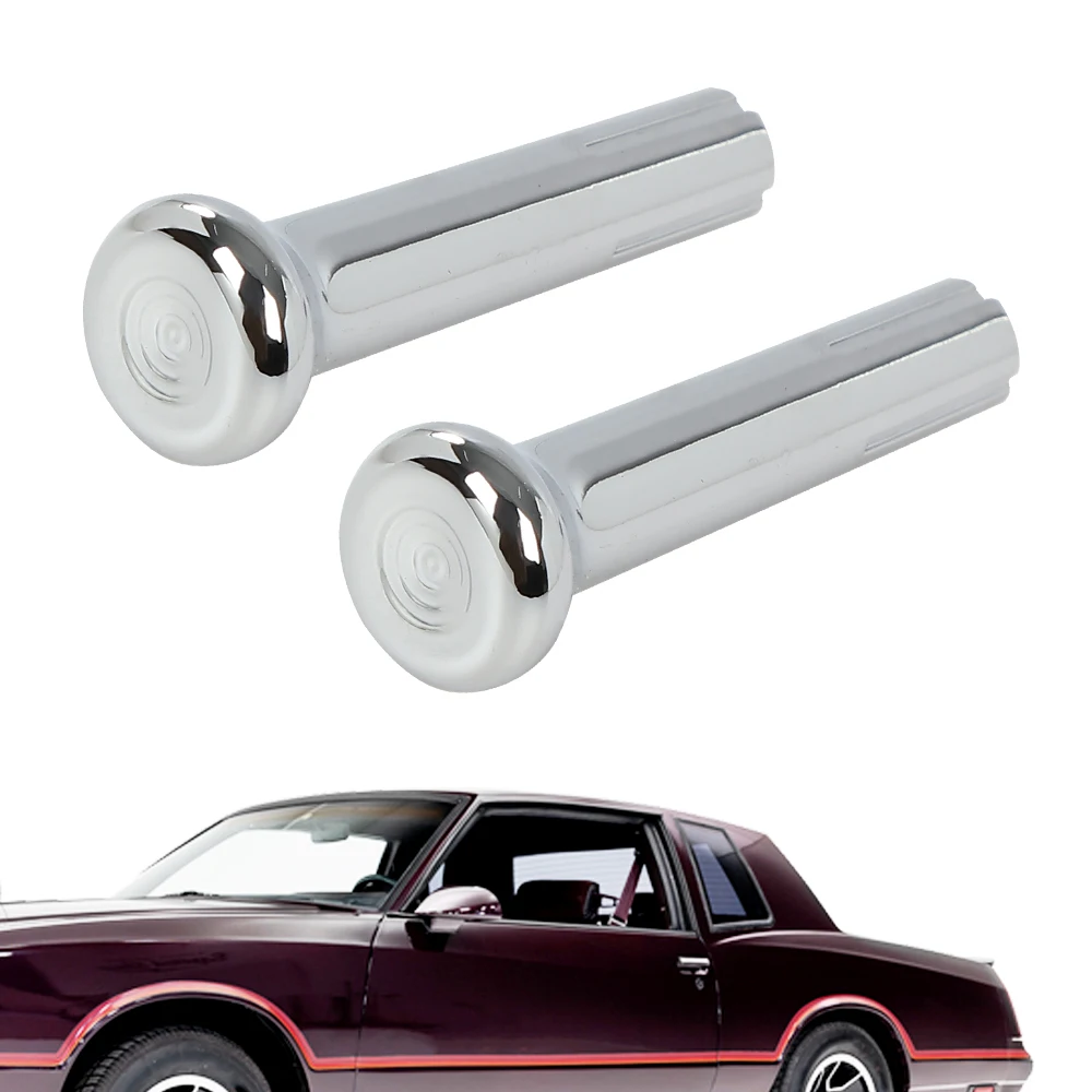 Silver Door Lock Knobs Plastic Fit For 1971-1988 Chevrolet Buick Pontiac