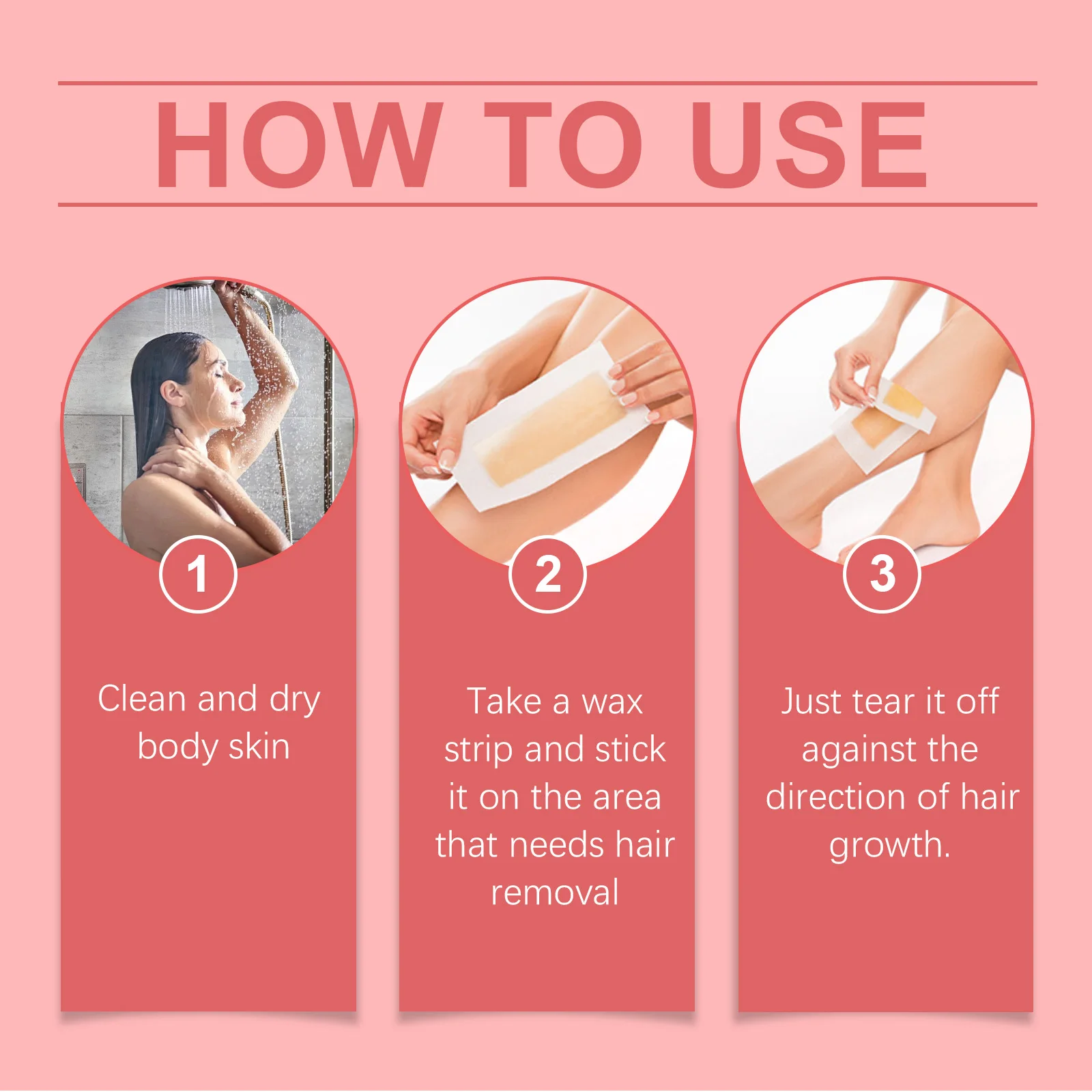 Oceaura Hair Removal Wax Strips Natural Fragrance Gentle Hair Remove Prevent Hair Growth Soothing Pore Shrink Hair Remove Wax