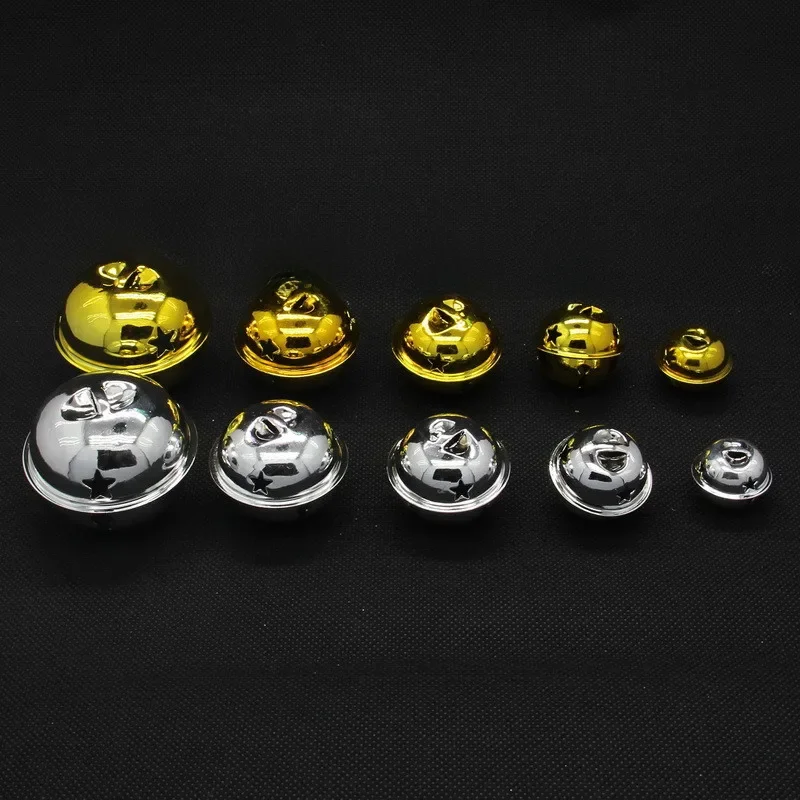 25/30/40mm Dzwonki bożonarodzeniowe Rzemiosło Srebrny Złoty Kolor Jingle Bells 10szt Ozdoby świąteczne Cascabeles Manualidades — zdjęcie 2
