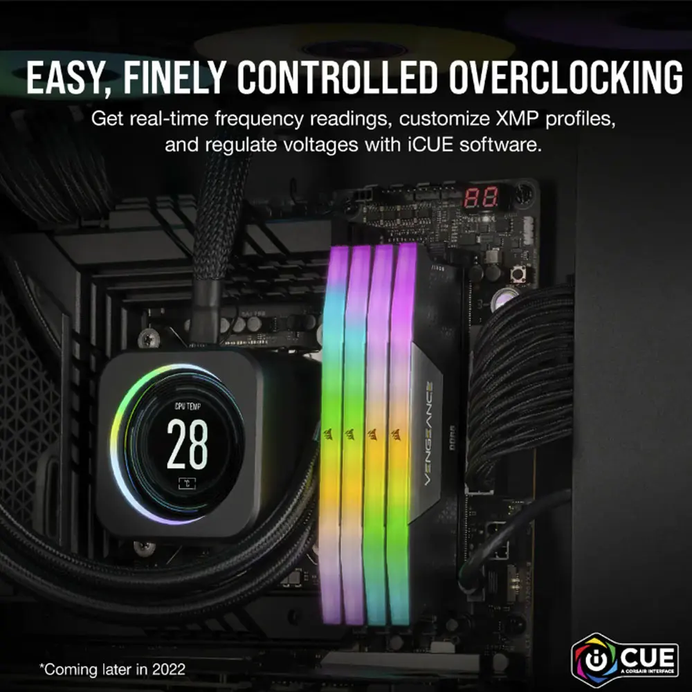 CORSAIR Vengeance RGB 16GB DDR5 DRAM 6000MHz Memory Bar For Desktop Compter Heatsink Gaming Memoria RAM