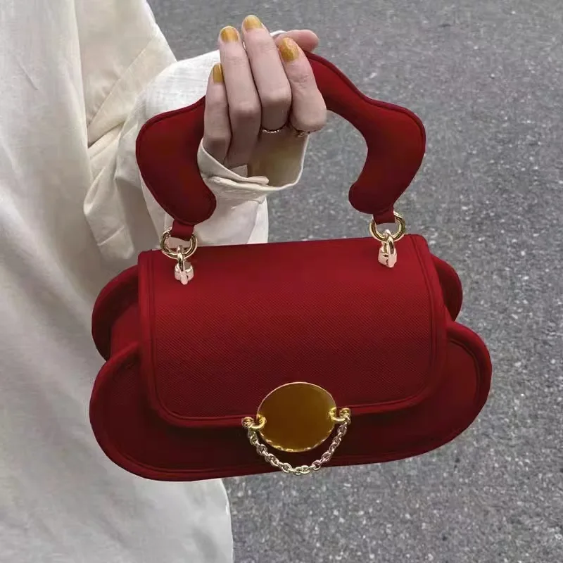 

Vintage Red Saddle Handle Shoulder Messenger Bag Underarm Bags Handbag Tote Crossbody Women Ladies Sling PU Vegan Leather Sac