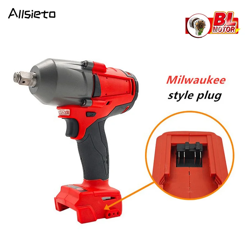 

For Milwaukee 18V Lithium Battery 1300NM Torque Brushless Impact Wrench Electric Cordless Wrench Car Truck Repair Power Tools