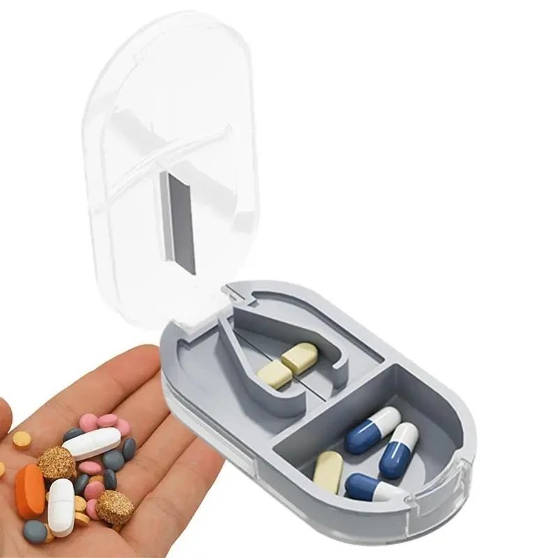 Mini Pill Cutter Portable Medicine Box Container Waterproof Travel Case Pill Splitter Cuts Vitamins Tablet Health Accessories