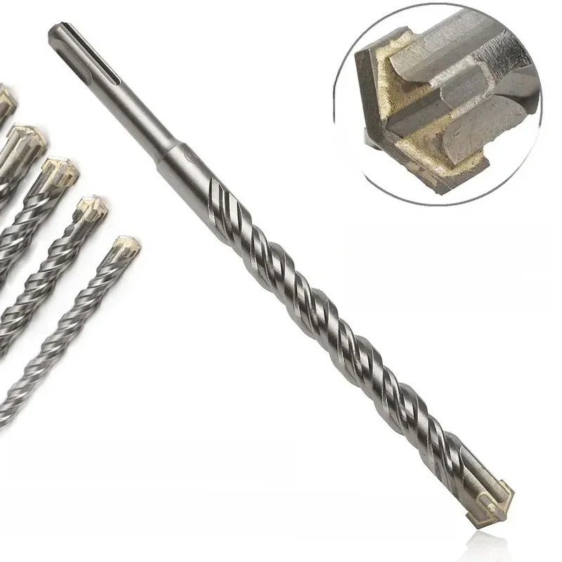 110/160/210/260mm elektryczne wiertła udarowe 5-16mm typ krzyżowy stop stali wolframowej SDS Plus do muru betonowego kamień skalny — zdjęcie 2