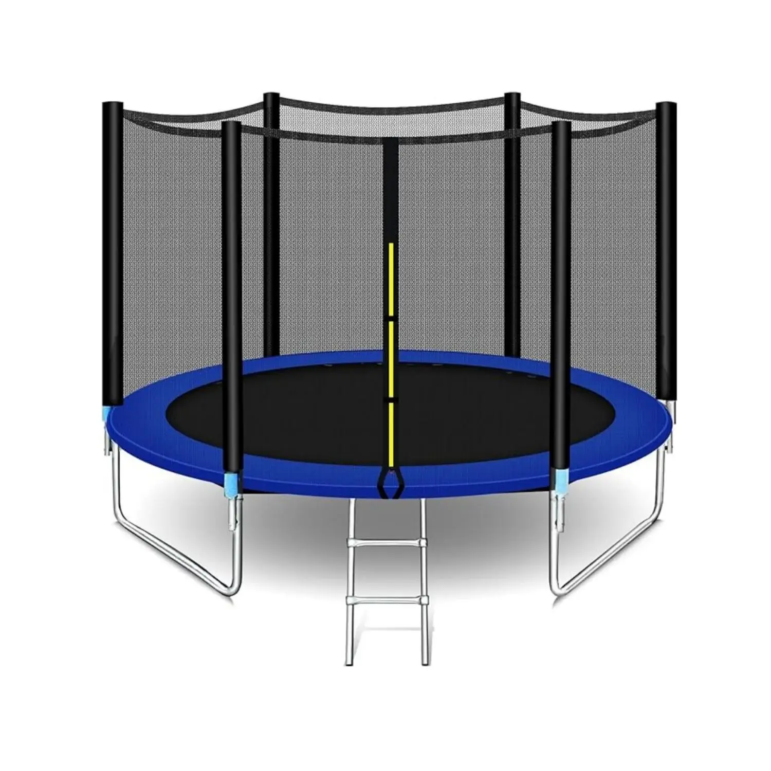 10FT Outdoor Trampoline for Kids Adult, Large Bungee Bed Jumping Mat with Enclosure Net, Parent-Child Interactive Game Equipment