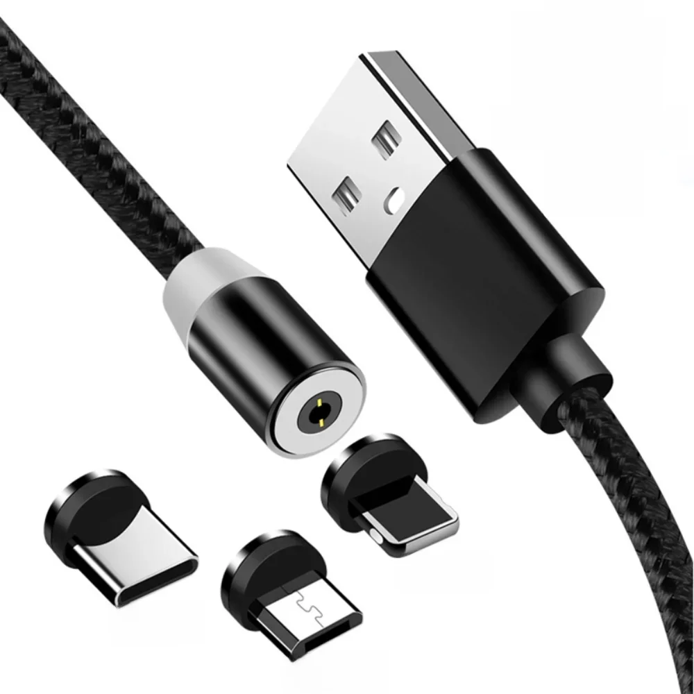 Câble USB magnétique de 1/2M, Charge rapide, câble de Type C, chargeur magnétique, Charge de données, câble Micro USB pour téléphone portable, pour Iphone