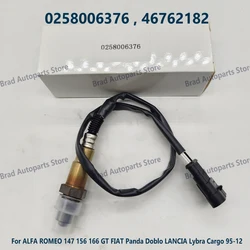 Sensor de O2 para coche, accesorio delantero de alta calidad para ALFA ROMEO 0258006376 46762182 147 GT FIAT Panda Doblo LANCIA Lybra Cargo 95-12, 156, 166