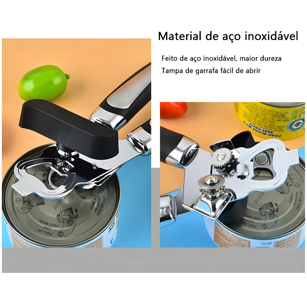 علبة من الفولاذ المقاوم للصدأ وفتّاحة زجاجات للمطبخ احترافية