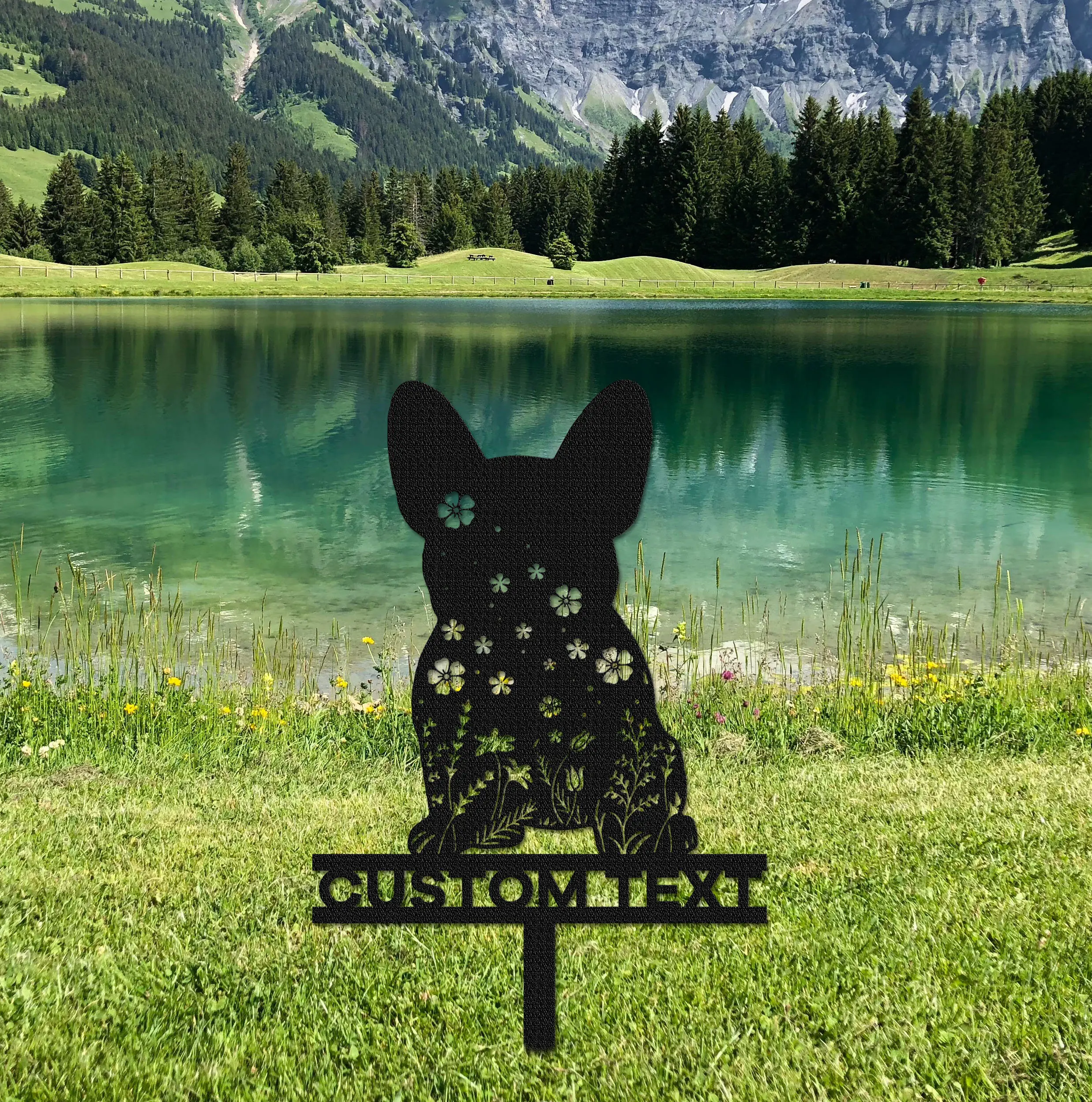 Custom French Bulldog Memorial Stake Sign,Pet Grave Markers Sign, Metal Sign With Stake,Pet Loss Gift,Sympathy Sign