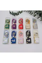 10 Mixed Colors Mini Quran-Holy Quran-stone Zikirmatic and Pearl Rosary (Mevlit circumcision pilgrimage Umrah) wedding engagement word Mevlüt