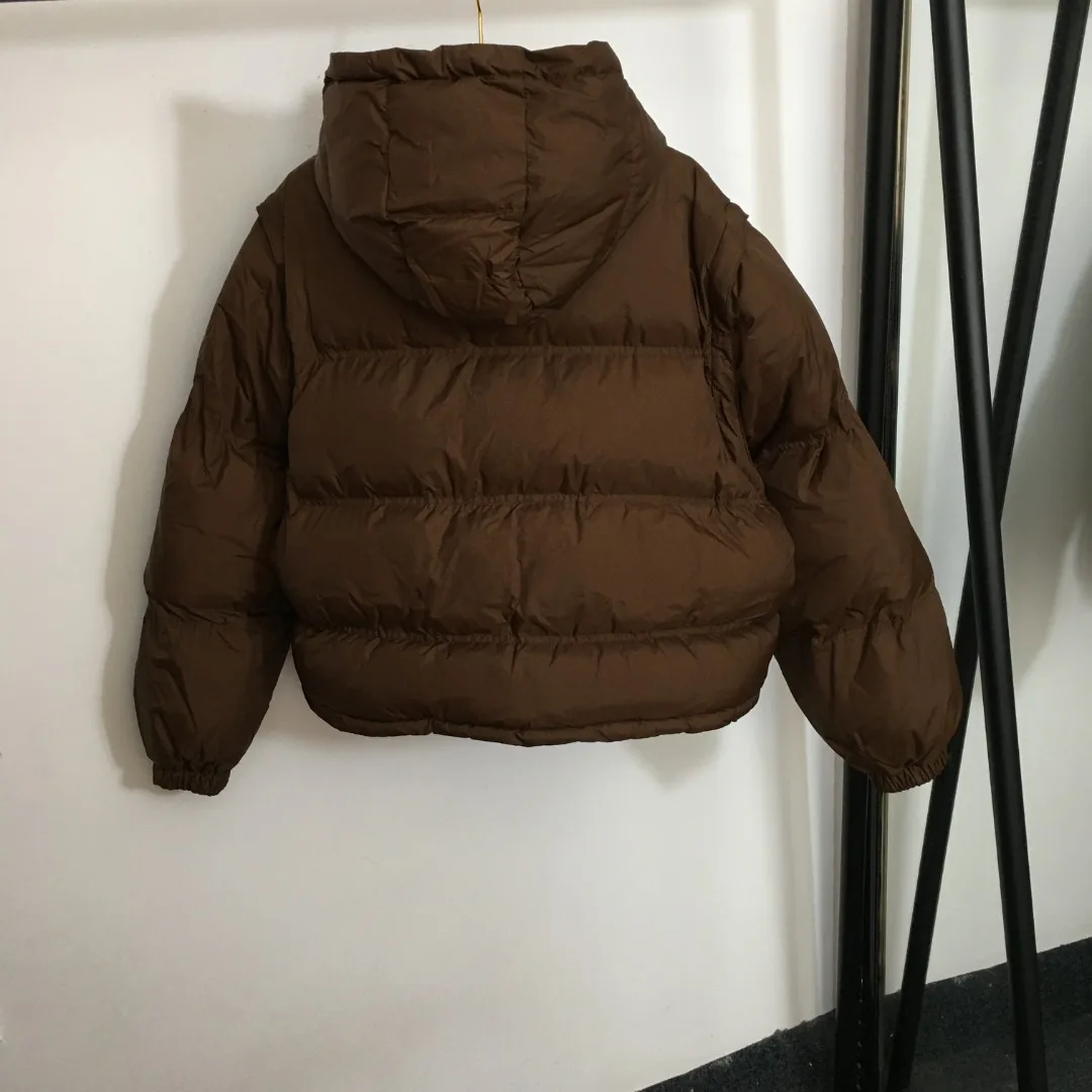 

25 Autumn/Winter Long-Sleeved Hooded Cotton Coat for Women - Trendy and Simple Breaded Coat for Women