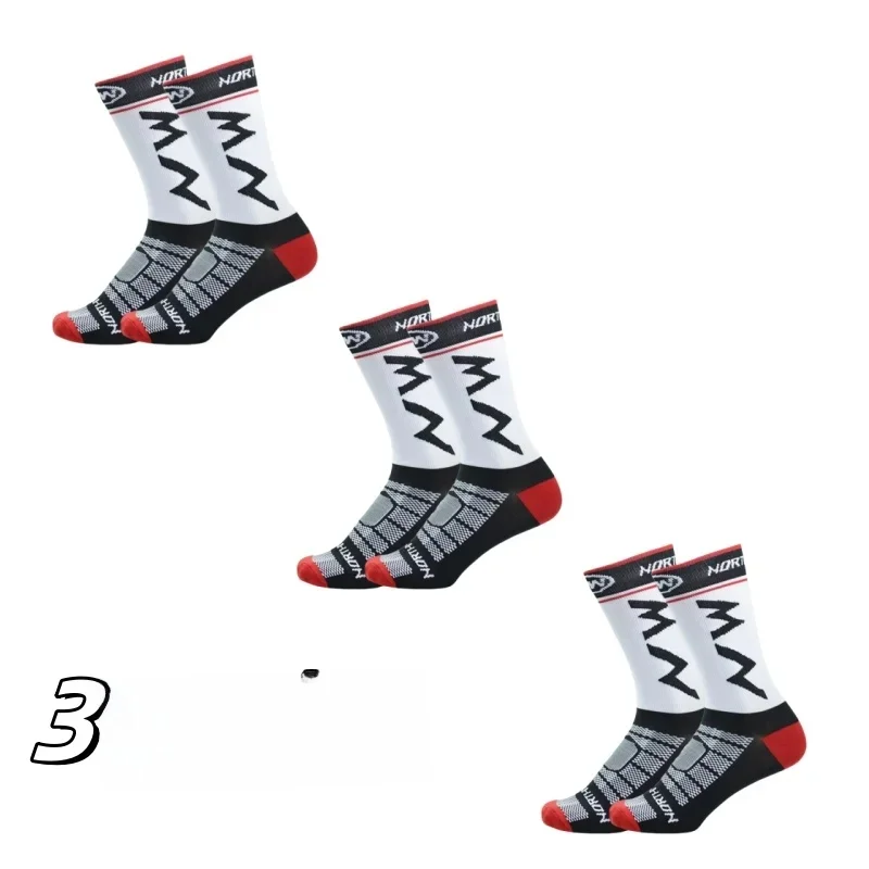 AliExpress UK 2024 New Professional MEN'S AND WOMEN'S Outdoor Sports Cycling Wear-resistant Cycling Socks Sports Socks 3 pairs