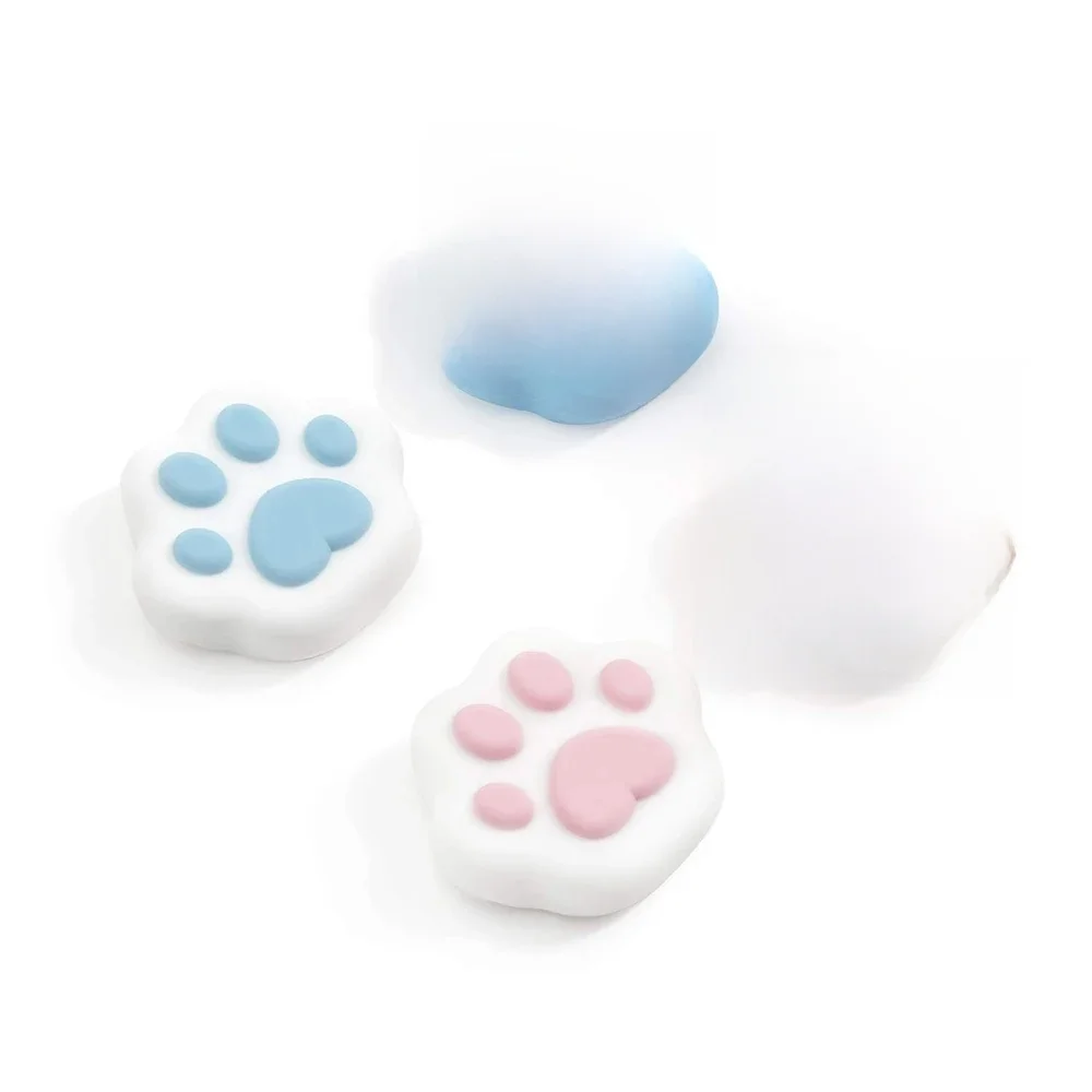 Capuchons de poignée de pouce analogiques en Silicone en forme de patte de chat mignon, 4 pièces, compatibles avec Nintendo Switch OLED/Switch Lite/Switch, housse de Joystick