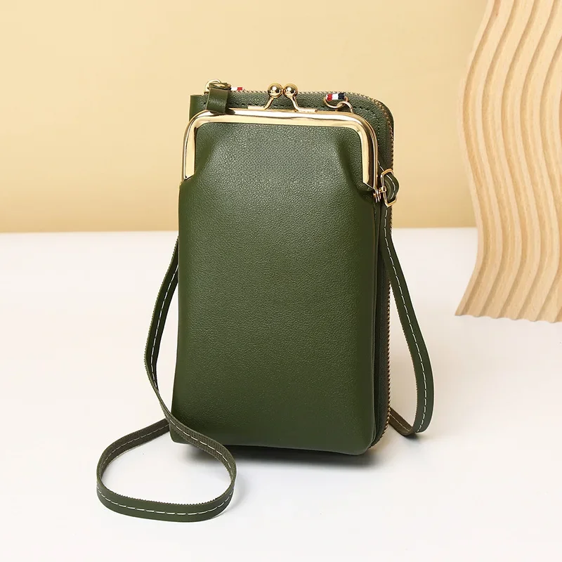 Nowa designerska torba na ramię z klipsem dla kobiet Miękka skóra Pu Kobiece małe torby na ramię Damska torebka Messenger Torebka na ramię — zdjęcie 2