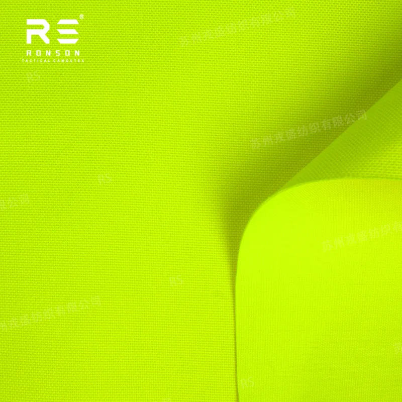 Hi-viz Fluorescente Neon Lucifero Giallo 500D + 1000D Squadrone Durevole Cordura Laminato Tessuto Combinato Tessuto Laminato Tattico