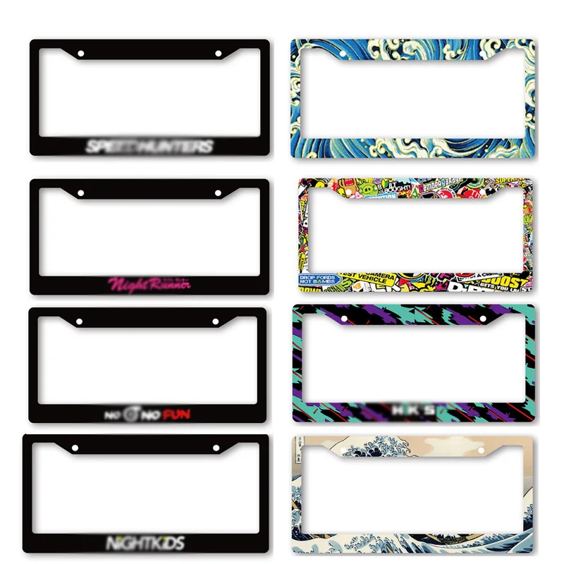 1PCS 31*16cm ABS US Car License Plate Frame Cover Jdm Style For Bride Mugen Nismo Number Plate Holder Car Accessories