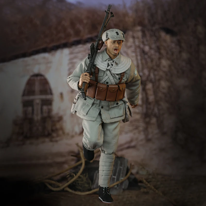 Viikondo m040 minitimes Action figur Modell Spielzeugs oldat chinesische achte Route Armee Männer Maschinen gewehrs chütze 12 ''Militär Kerl Geschenk