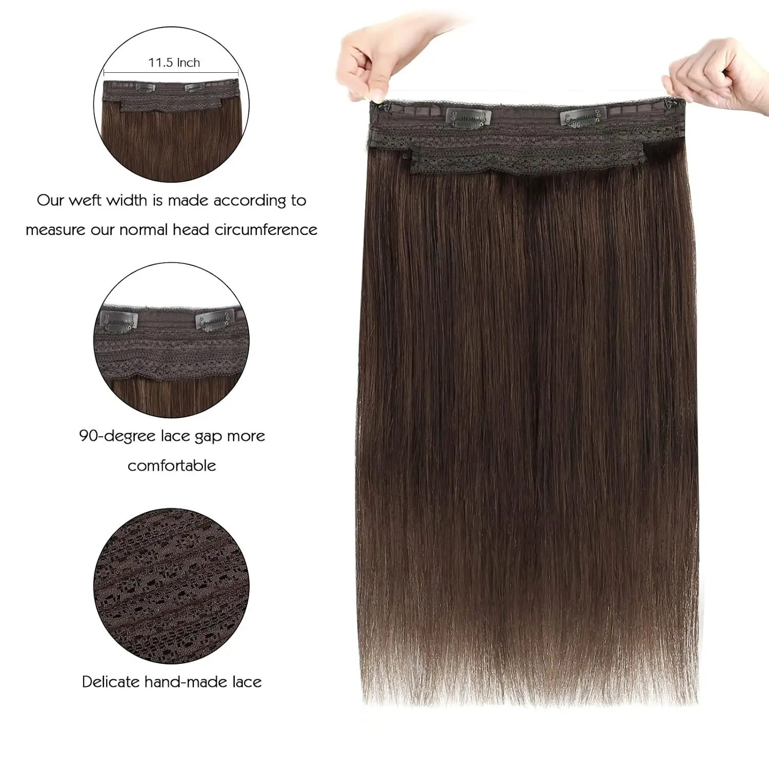 Sixstarhair ลวดต่อผมคลิป Ins Human Hair 70G 80G 12'16'18'20'22' 100% Natural Human Hair Extensions สําหรับผู้หญิง