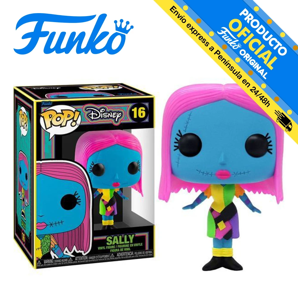 Funko Pop! Nightmare before Christmas-Sally (Black Light), 63963, No. 16, original, toys, new, shop, with box, boys, girls