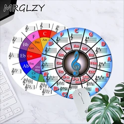 Circle of Fifths Round Mouse Pad Office Blue Mousepad Cute Mouse Carpet Laptop Computer Silicone Mat Mouse Mat Padding Table Mat
