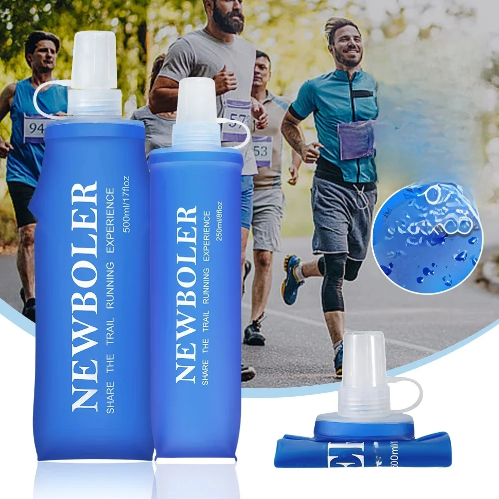 150/250/500ml Butelka na wodę TPU Składana miękka kolba Sportowa butelka na wodę Składana butelka na wodę Bieganie Kemping Piesze wycieczki — zdjęcie 2