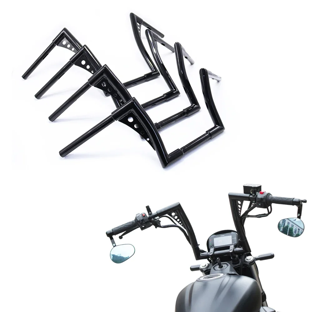 Guidon de moto 25mm, barres de suspension Ape 1 '', 10''12" 14''16'', volant pour Dyna Iron 883 Sportster Softail Fat Boy